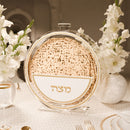 Woven Leather Standing Matzah Box