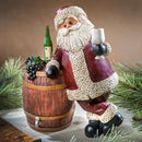 Santa with Wine Barrel Ornament | Pack of 3 | Bert Anderson Collection