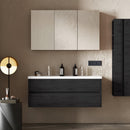 39 x 28 Inches Medicine Cabinet Black Iron Cabinet bathroom with Mirror Wall Mount