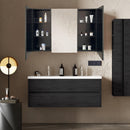 39 x 28 Inches Medicine Cabinet Black Iron Cabinet bathroom with Mirror Wall Mount