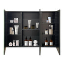 39 x 28 Inches Medicine Cabinet Black Iron Cabinet bathroom with Mirror Wall Mount