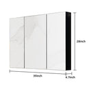 39 x 28 Inches Medicine Cabinet Black Iron Cabinet bathroom with Mirror Wall Mount