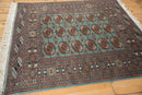 4x4.5 Vintage Fine Bokhara Square Rug