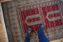 4x6 Vintage Fine Pakistani Turkmen Design Rug