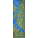 Talbot County to Hoopers Island Map Home Decor Art Print on Real Wood