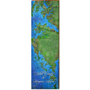 Talbot County to Hoopers Island Inland Map | Wall Art Print on Real Wood