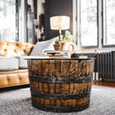 Whiskey Barrel Oak Coffee Table