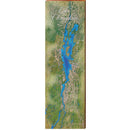 Lake Champlain Map Home Decor Art Print on Real Wood