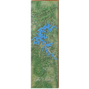 Lake Chatuge Map Home Decor Art Print on Real Wood