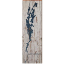 Lake Champlain Shabby Map Home Decor Art Print on Real Wood