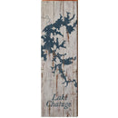 Lake Chatuge Shabby Map Home Decor Art Print on Real Wood