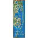 Pleasant Bay to Chatham Harbor Map Home Decor Art Print on Real Wood