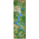 Lake Coeur d'Alene Map | Wall Art Print on Real Wood