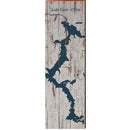 Lake Coeur d'Alene Map | Wall Art Print on Real Wood