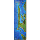 Leadbetter Point, Columbia River Map Home Decor Art Print on Real Wood