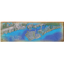 Key Colony Beach, Florida Map | Wall Art Print on Real Wood