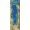 Crystal Lake, Michigan Map Home Decor Art Print on Real Wood