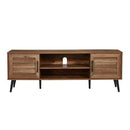 Modern Rustic Wood Finish TV Stand with Mid-Century Legs - for TV up to 65-inch