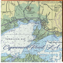Cypremort Point, Louisiana Nautical Map Wall Art | Wall Art Print on Real Wood