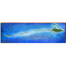 Dauphin Island Alabama Map | Wall Art Print on Real Wood