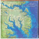 Deltaville to New Point Map Home Decor Art Print on Real Wood