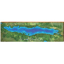 Devil Track Lake Map Home Decor Art Print on Real Wood