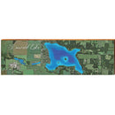 Dewart Lake Map Home Decor Art Print on Real Wood