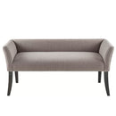 Modern Mid-Century Grey Upholstered Accent Bench