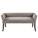 Modern Mid-Century Grey Upholstered Accent Bench