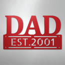 Custom Metal Wall Art - Personalized Father's Day Name Sign