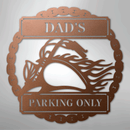 Custom Metal Wall Art - Personalized Motorcycle Parking Sign