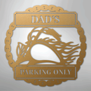 Custom Metal Wall Art - Personalized Motorcycle Parking Sign