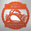 Custom Metal Wall Art - Personalized Motorcycle Parking Sign
