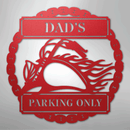 Custom Metal Wall Art - Personalized Motorcycle Parking Sign