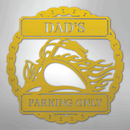 Custom Metal Wall Art - Personalized Motorcycle Parking Sign
