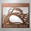Custom Metal Wall Art - Personalized Hog Parking Name Sign