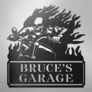 Custom Metal Wall Art - Personalized Demon Motorcycle Sign