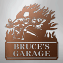 Custom Metal Wall Art - Personalized Demon Motorcycle Sign
