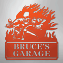 Custom Metal Wall Art - Personalized Demon Motorcycle Sign