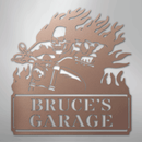 Custom Metal Wall Art - Personalized Demon Motorcycle Sign