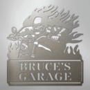 Custom Metal Wall Art - Personalized Demon Motorcycle Sign