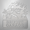 Custom Metal Wall Art - Personalized Demon Motorcycle Sign