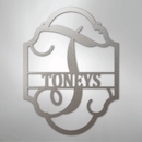 Custom Metal Wall Art - Personalized Split Letter Monogram Sign
