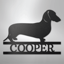 Custom Metal Wall Art - Personalized Dachshund Name Sign