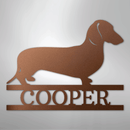 Custom Metal Wall Art - Personalized Dachshund Name Sign