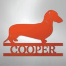 Custom Metal Wall Art - Personalized Dachshund Name Sign