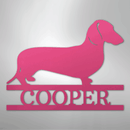 Custom Metal Wall Art - Personalized Dachshund Name Sign