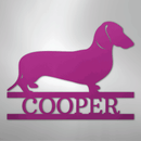 Custom Metal Wall Art - Personalized Dachshund Name Sign