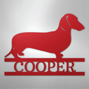 Custom Metal Wall Art - Personalized Dachshund Name Sign