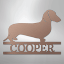 Custom Metal Wall Art - Personalized Dachshund Name Sign